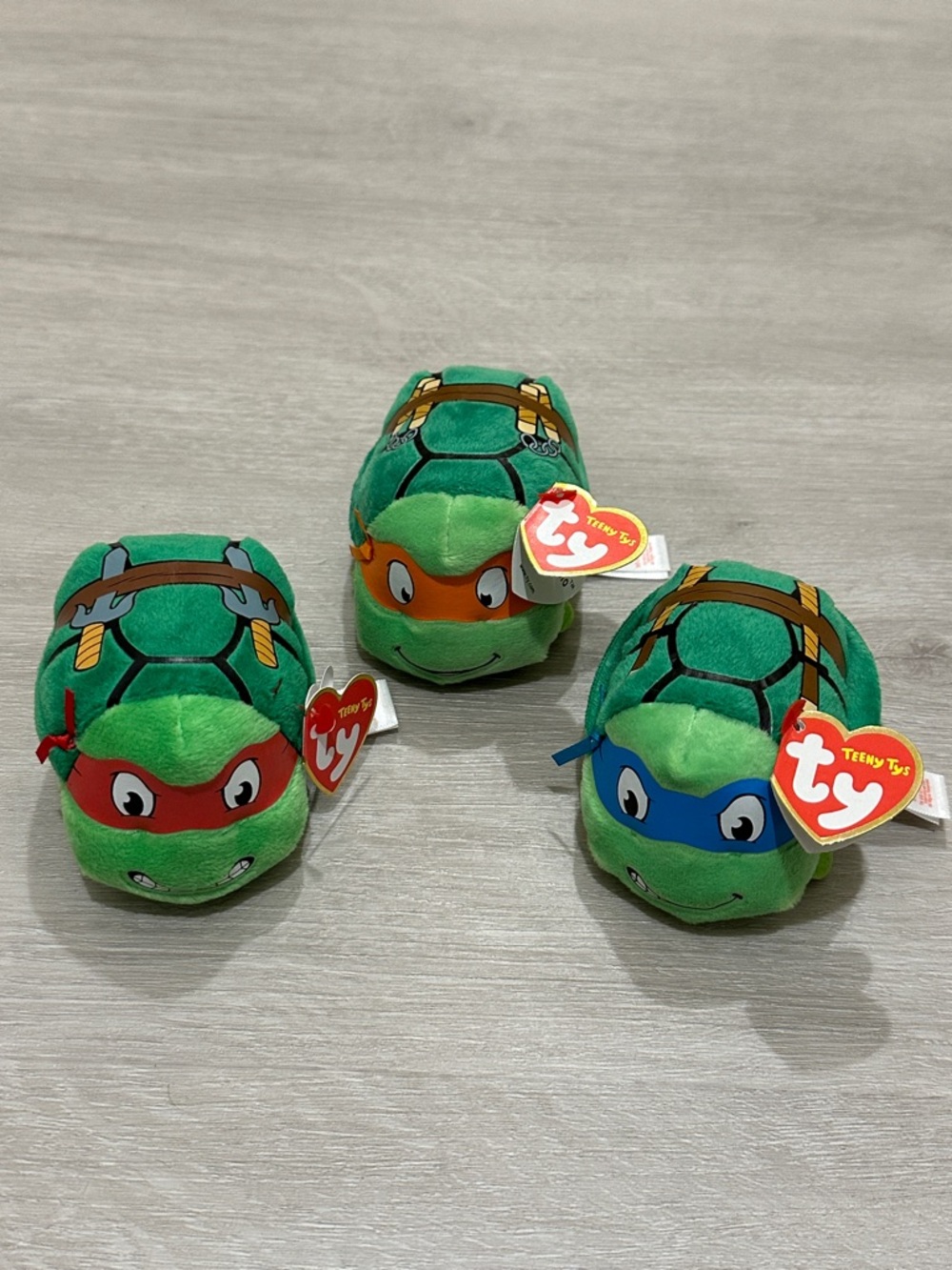 NWT Set of 3 TY Beanie Boos Teeny Ty’s 4”Teenage Mutant Ninja Turtles